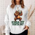 Kinda Fitorta Fat Gorilla ヘビーウェイトリフティング 面白いジム スウェットシャツ 彼女への贈り物