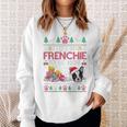 I Left My Frenchie To Be Here French Bulldog Ugly Christmas Tri-Blend Sweatshirt Gifts for Her