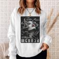 Medusa Backprint 女神の蛇 ギリシャ神話 バックプリント メデューサ 長袖tシャツ スウェットシャツ 彼女への贈り物