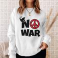 No War 反戦 平和の鳩 スウェットシャツ 彼女への贈り物