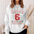 Number 6 Santa Ugly Christmas Sweatshirt Gifts for Her