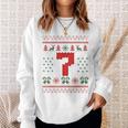 Number 7 Santa Ugly Christmas Sweatshirt Gifts for Her