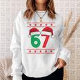 Six Seven Christmas 6 7 Ugly Christmas Sweater Tri-Blend Sweatshirt Gifts for Her