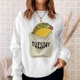 Trendy Taco Tuesday Pocket Food Humour スウェットシャツ 彼女への贈り物