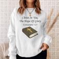 あなたの中のキリスト 聖書箇条 キリスト教 イエス・キリスト スウェットシャツ 彼女への贈り物