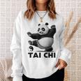 おもしろパンダ 動物 太極拳 格闘技 陰陽バランス スウェットシャツ 彼女への贈り物