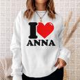 アイ・ラブ・アンナ スウェットシャツ 彼女への贈り物