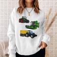 トラクター トラクター コンバインハーベスター 農家 農業 スウェットシャツ 彼女への贈り物