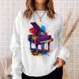 ピアノ ティー 楽器 ピアノ 長袖tシャツ スウェットシャツ 彼女への贈り物