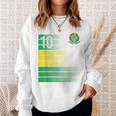 ブラジル国旗 10番 ブラジル サッカー メンズ レディース ボーイズ ガールズ キッズ スウェットシャツ 彼女への贈り物