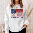ワシントンdc アメリカ国旗tシャツ スウェットシャツ 彼女への贈り物