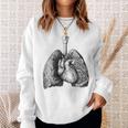 人間の心臓の肺 ビンテージ医療解剖学 解剖学的肺 スウェットシャツ 彼女への贈り物