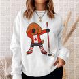 愉快なダビングプードル カナダ アイスホッケーファン ウィンタースポーツ スウェットシャツ 彼女への贈り物