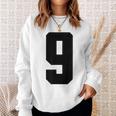 番号9 ナインスポーツジャージ 誕生日年齢 ラッキーナンバーブラック スウェットシャツ 彼女への贈り物