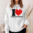 私は歯科矯正が大好きです スウェットシャツ 彼女への贈り物
