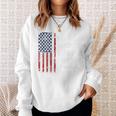 葉巻ウィスキーガン&フリーダム アメリカ国旗 7月4日 バック スウェットシャツ 彼女への贈り物