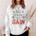裏面にプリント No Pain No Gainign No Pain No Gain Meme スウェットシャツ 彼女への贈り物