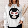 覆面レスラー マスク ピクセルアート ドット絵 怪人 プロレス スウェットシャツ 彼女への贈り物