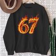 67 Fireixeven Meme Flames スラング 数字 面白い キッズ ティーン 長袖tシャツ スウェットシャツ 年配の女性への贈り物
