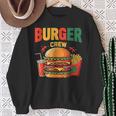 Berger Crew Hamburger Cheeseburger Fast Food Lovers スウェットシャツ 年配の女性への贈り物