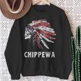 Chippewa ネイティブアメリカン アメリカ国旗 スカルヘッドレス 長袖tシャツ スウェットシャツ 年配の女性への贈り物