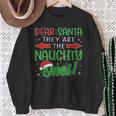 Dear Santa They Are The Naughty Ones Christmas Pajamas Sweatshirt Gifts for Old Women
