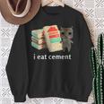 I Eat Cement 猫シャツ キッズ 面白い ダンク 猫 ミーム スウェットシャツ 年配の女性への贈り物