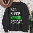 Eatleep Kendo Repeat 面白い格闘技コンバット スウェットシャツ 年配の女性への贈り物