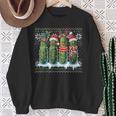 Pickles Christmas Lights Santa Hat Xmas Ugly Sweater Sweatshirt Gifts for Old Women