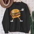 Hamburger チーズバーガー Burger Fast Food Cheeseburger Dabbing スウェットシャツ 年配の女性への贈り物