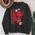Hannya Demon Oni Noh Mask Aesthetics Japanese Graphics Sweatshirt Gifts for Old Women