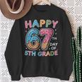 Happy 67th Day Of 5th Grade Ice Cream Drip 67 Days Kids Sweatshirt Unisex Gifts for Old Women