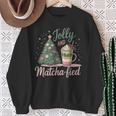 Jolly Matcha-Fied Xmas Sweatshirt Gifts for Old Women