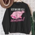 Keepmiling Like A Blobfish デザイン ブログフィッシュファン向け スウェットシャツ 年配の女性への贈り物