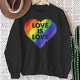 Lgbt Love Is Lovetシャツレトロハートゲイレズビアンプライド月間 スウェットシャツ 年配の女性への贈り物