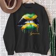 Lips Jamaican Flag Jamaica Love Travelacation スウェットシャツ 年配の女性への贈り物