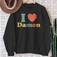 I Love Damon I Heart Damon レッド ハート バレンタイン スウェットシャツ 年配の女性への贈り物