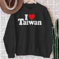 I Love Heart 台湾フォルモサ 台湾文化 長袖tシャツ スウェットシャツ 年配の女性への贈り物