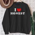 I Love Honest 私は愛する Honest スウェットシャツ 年配の女性への贈り物