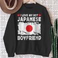 I Love My Hot Japanese Boyfriend Couple Japan Flag スウェットシャツ 年配の女性への贈り物