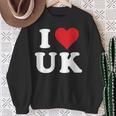 I Love Uk Initials I Heart UK First Last Name U K スウェットシャツ 年配の女性への贈り物