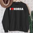 I Love ハート Korea スウェットシャツ 年配の女性への贈り物