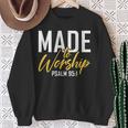 Made To Worship シャツ 礼拝用シャツ メンズ&レディース 神様 スウェットシャツ 年配の女性への贈り物