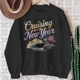 New Year 2026 Cruise Party Celebrations -Adults Black Small Short Sleeve Crew Collar Straight Fit Polyester 100 Unique New Year's Eve Cruise Sweatshirt Gifts for Old Women