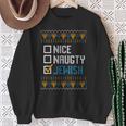 Nice Naughty Jewish Ugly Christmas Sweater Hanukkah Sweatshirt Unisex Gifts for Old Women