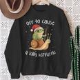 Off To Cause A Jolly Kerfuffle – Xmas Frog Sweatshirt Gifts for Old Women