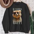 Be Quokka Happy クオッカ・ビー・クオッカ・ハッピー＆クオッカとスマイル スウェットシャツ 年配の女性への贈り物