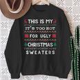 Retro Ugly Christmas Sweater Candy Cane Tree Vibes Sweatshirt Gifts for Old Women