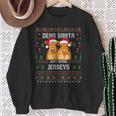 Santa Jersey Cow Christmas Dairy Cattle Ugly Xmas Sweater Sweatshirt Gifts for Old Women