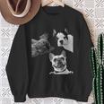 Sneaky フレンチブルドッグ ドッグ ドッグ フレンチ ポッキング ヘッド フェイス 長袖tシャツ スウェットシャツ 年配の女性への贈り物